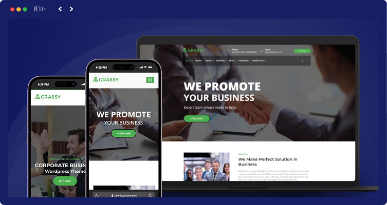 Grassy - Business WordPress Theme 18 grassy responsive 1 | Grassy - Business WordPress Theme