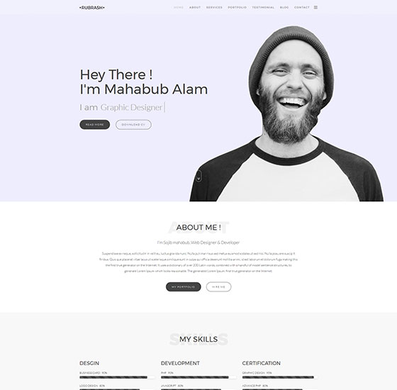 home21 | Rubrash - Personal Portfolio WordPress Theme