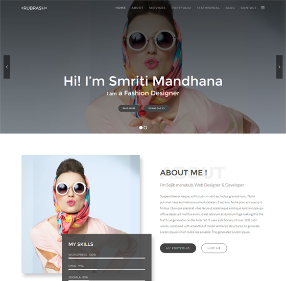 home5 | Rubrash - Personal Portfolio WordPress Theme