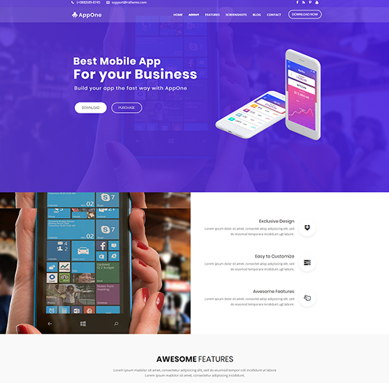home5 | AppOne - App Landing WordPress Theme