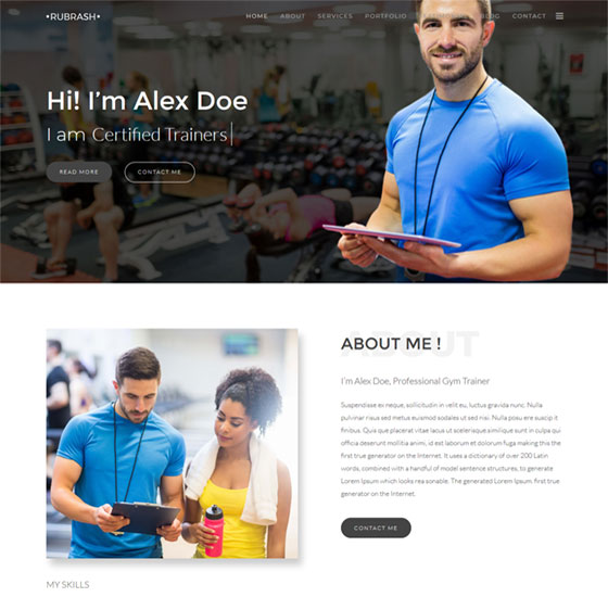 home8 | Rubrash - Personal Portfolio WordPress Theme