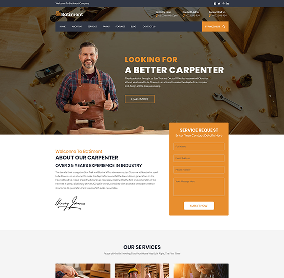 home91 | Batiment-Building & Construction WordPress Theme