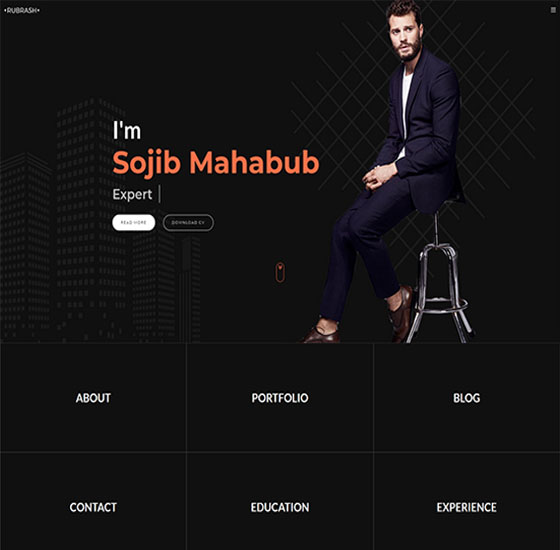 homenew31 | Rubrash - Personal Portfolio WordPress Theme