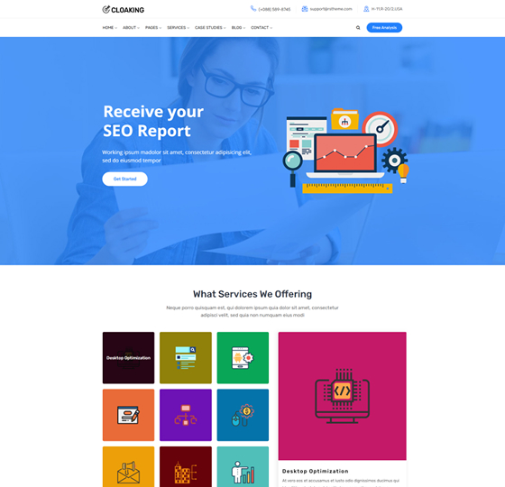 clocking home 5 | Cloaking - SEO & Digital Marketing Agency WordPress Theme