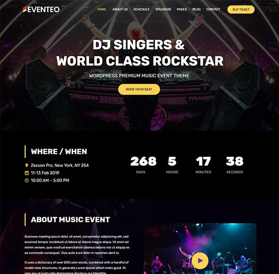 home101 | Eventeo - Event & Conference WordPress Theme