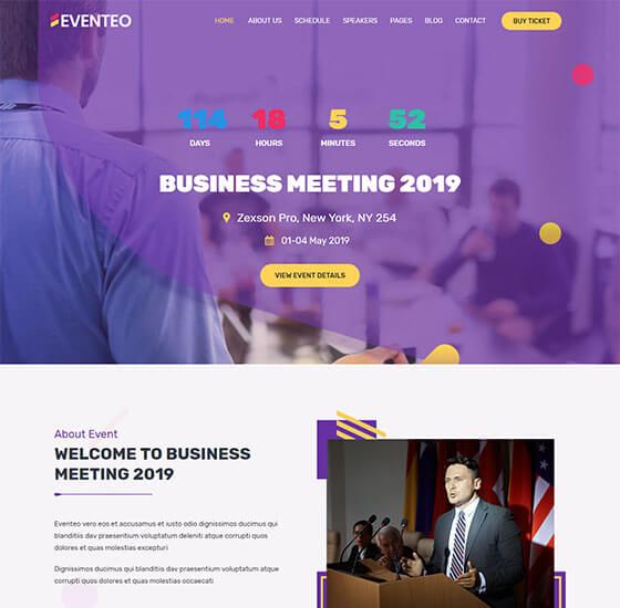 home11 | Eventeo - Event & Conference WordPress Theme