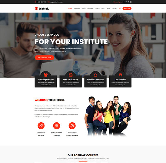 home14 | Eshkool - Education WordPress Theme
