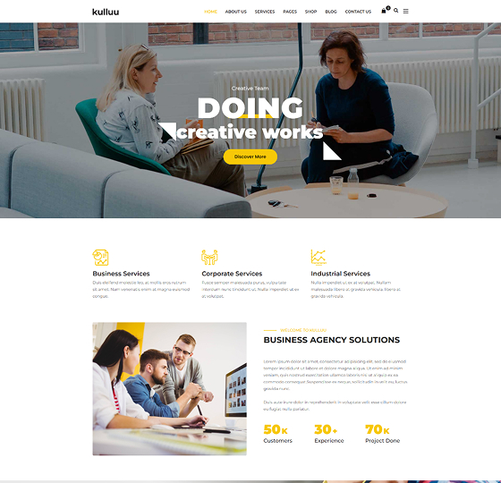 kullu home4 | Kulluu - Creative Agency WordPress Theme