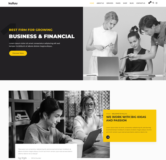 kullu home6 | Kulluu - Creative Agency WordPress Theme