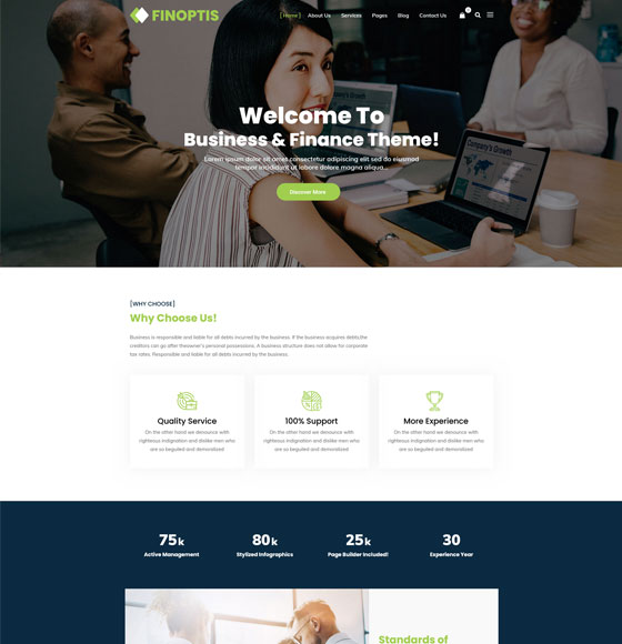 home61 | Finoptis - Multipurpose Business WordPress Theme