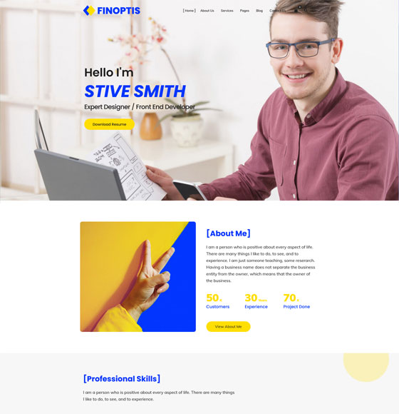 home71 | Finoptis - Multipurpose Business WordPress Theme