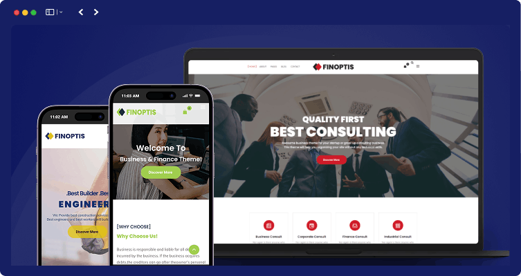 Finoptis - Multipurpose Business WordPress Theme 34 responsive layout finoptis | Finoptis - Multipurpose Business WordPress Theme