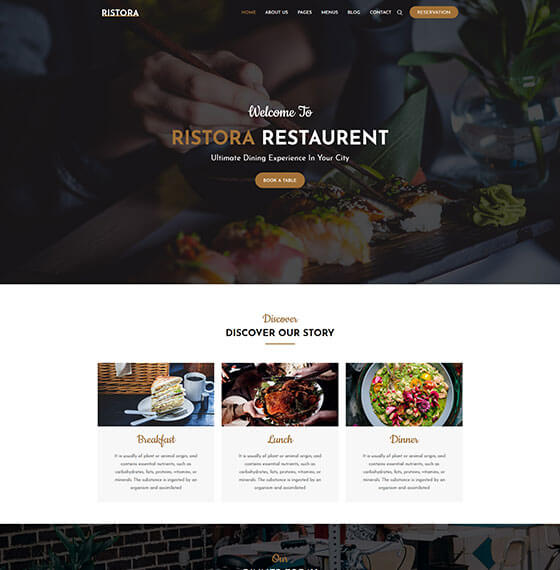 ristora home5 | Ristora - Restaurant & Food WordPress Theme