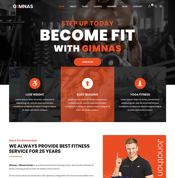 home31 | Gimnas - Gym Fitness WordPress Theme