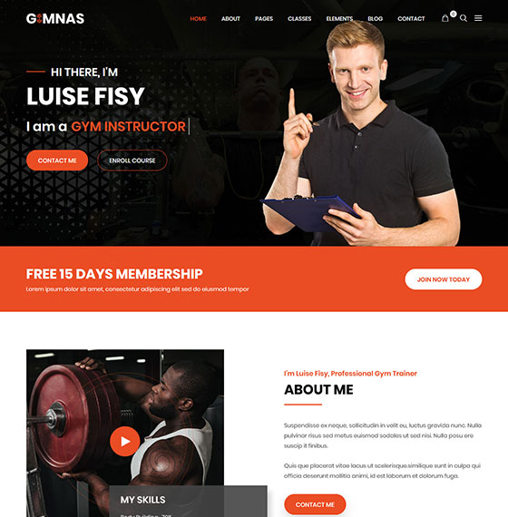 home51 | Gimnas - Gym Fitness WordPress Theme