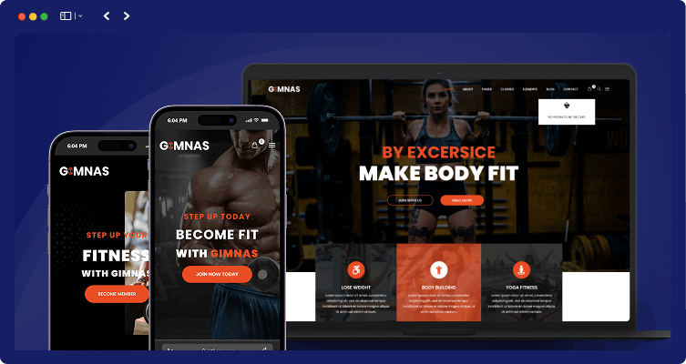 Gimnas - Gym Fitness WordPress Theme 18 responsive layout gimnas | Gimnas - Gym Fitness WordPress Theme