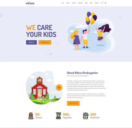 infano preview 3 | Infano - Kindergarten & Preschool WordPress Theme