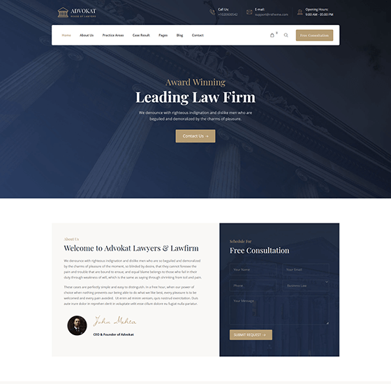 home23 | Advokat - Lawyer & Lawfirm WordPress Theme