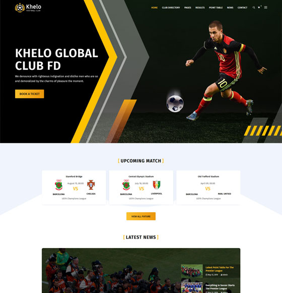 home4 | Khelo - Soccer & Football Club WordPress Theme