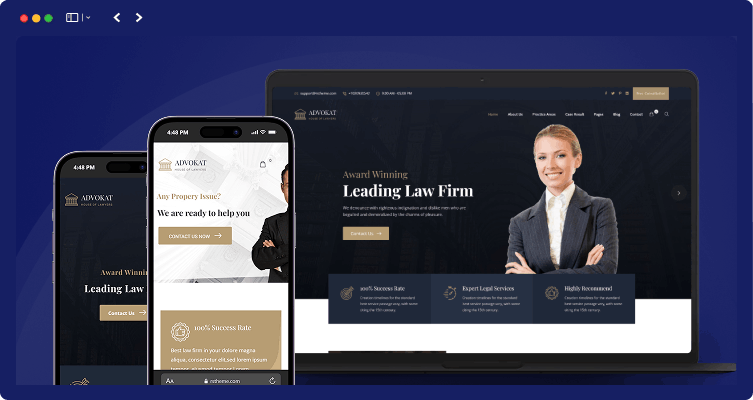 Advokat - Lawyer & Lawfirm WordPress Theme 18 responsive layout advokat | Advokat - Lawyer & Lawfirm WordPress Theme