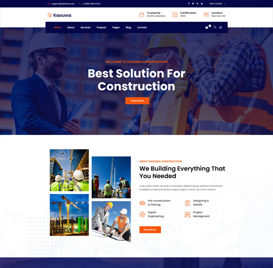 kaouwa home1 | Kaouwa - WordPress Construction Building Theme