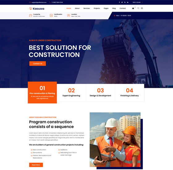kaouwa home3 | Kaouwa - WordPress Construction Building Theme