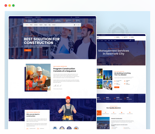 kaouwa thumbninil | Kaouwa - WordPress Construction Building Theme