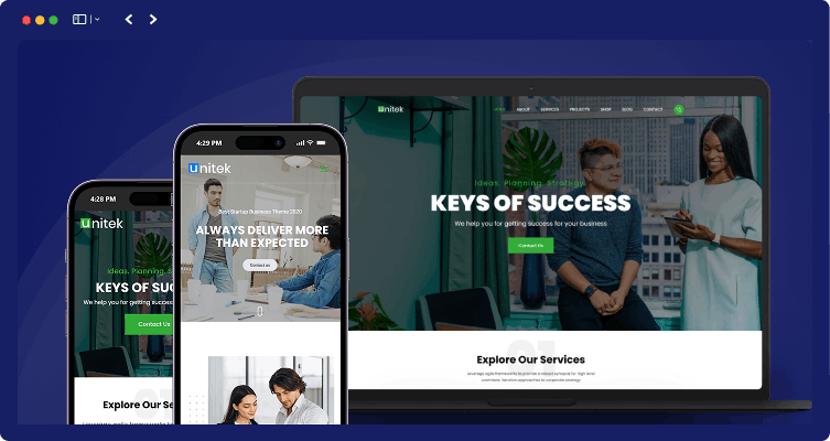 Unitek - Business WordPress Theme 36 responsive layout unitek | Unitek - Business WordPress Theme