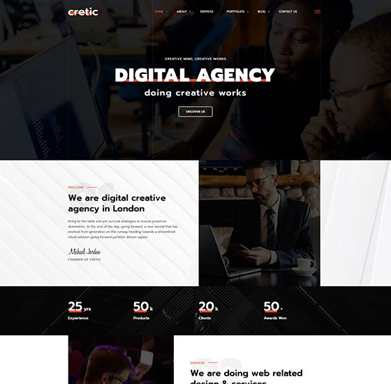 cretic home1 | Cretic - Creative Agency WordPress Theme
