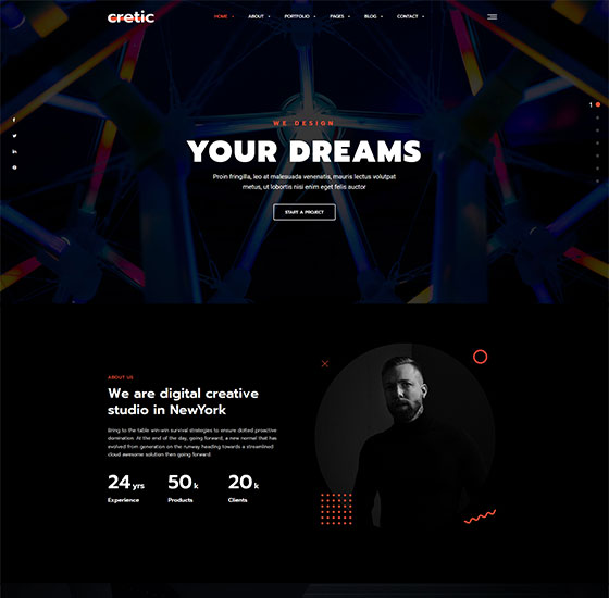 cretic home17 | Cretic - Creative Agency WordPress Theme