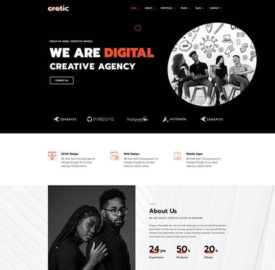 cretic home2 | Cretic - Creative Agency WordPress Theme
