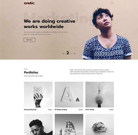 cretic home3 | Cretic - Creative Agency WordPress Theme