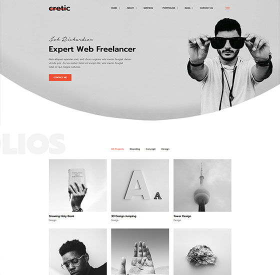 cretic home9 | Cretic - Creative Agency WordPress Theme