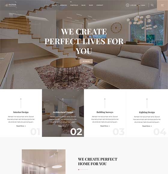 archtek home5 | Archtek - Architecture Interior WordPress Theme