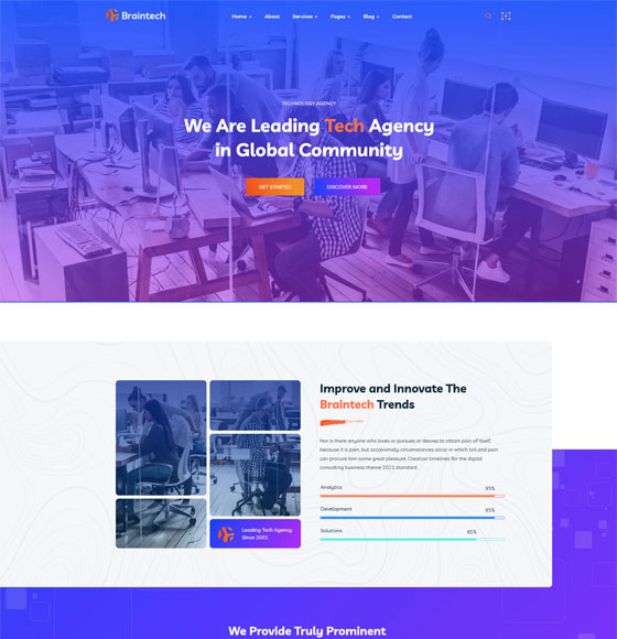 home 141 | Braintech - Technology & IT Solutions WordPress Theme