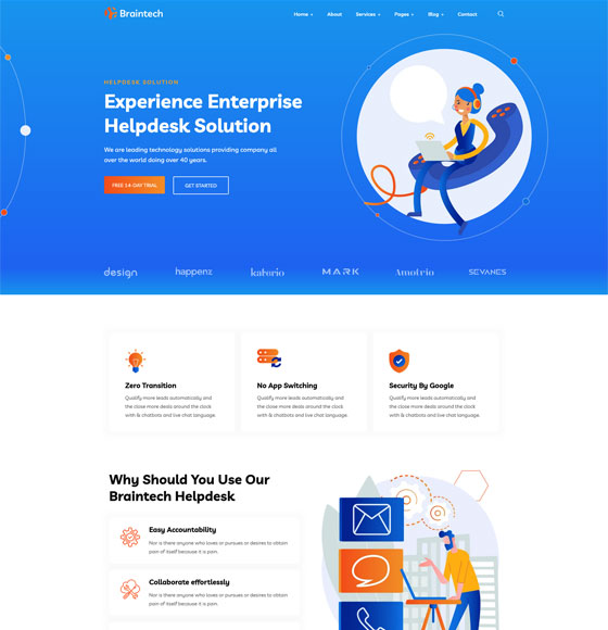 home 151 | Braintech - Technology & IT Solutions WordPress Theme
