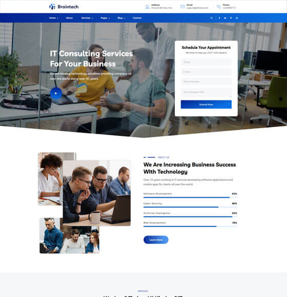 home11 | Braintech - Technology & IT Solutions WordPress Theme