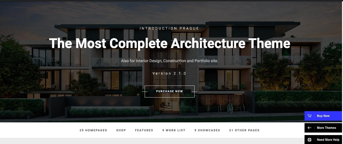 Best 10 Architecture Interior Design WordPress Theme 11 Prague Architecture Preview ThemeForest 2021 03 26 02 56 14 | Best 10 Architecture Interior Design WordPress Theme