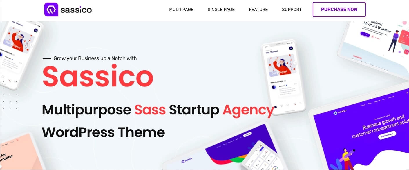 Sassico | 10 Best Software & Technology WordPress Themes