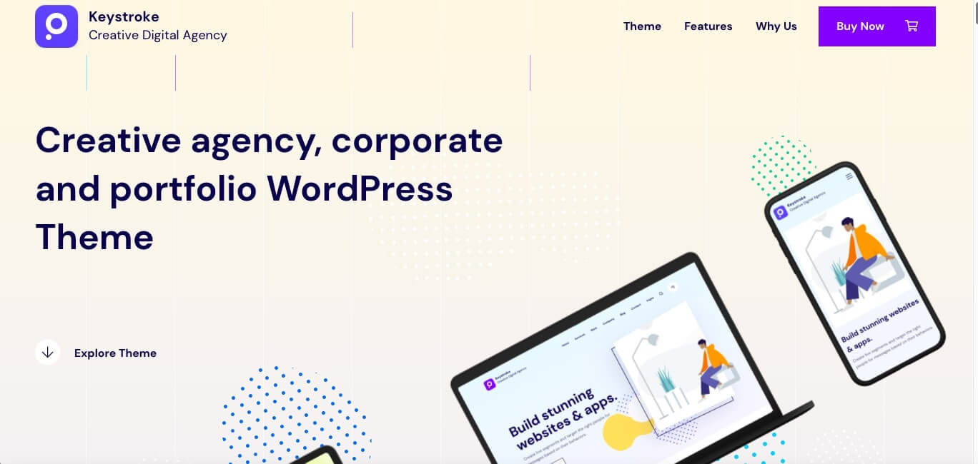 Keystroke Creative Agency WordPress Theme Preview ThemeForest 2021 04 17 03 51 22 | Best 10 Creative Agency WordPress Theme