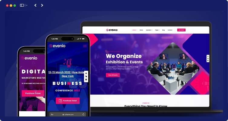 Evenio - Event Conference WordPress Theme 18 evenio mobile responsive | Evenio - Event Conference WordPress Theme