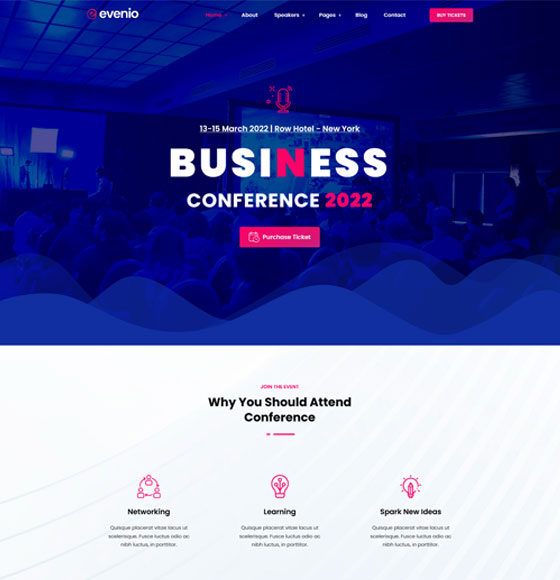 event home1 | Evenio - Event Conference WordPress Theme