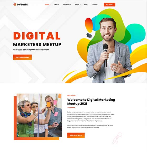 event home6 | Evenio - Event Conference WordPress Theme