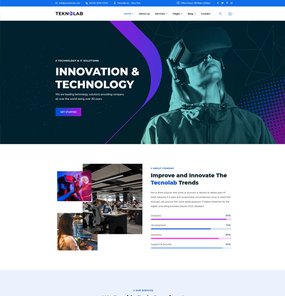 home11 | Teknolab - Technology & IT Solutions WordPress Theme