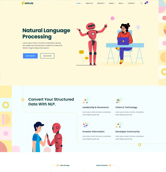 tekhub home1 | Tekhub - AI Startup WordPress Theme