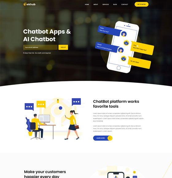 tekhub home5 | Tekhub - AI Startup WordPress Theme