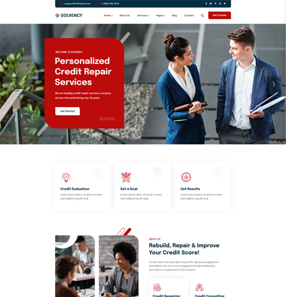 home11 | Solvency - Finance & Credit Repair WordPress Theme