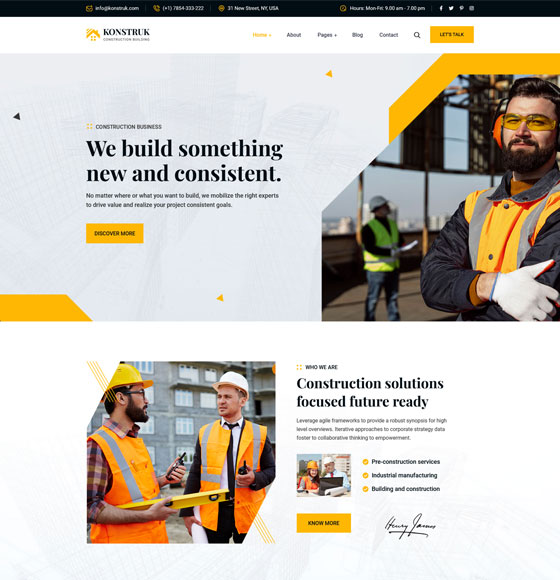 konstruk home1 | Konstruk - Construction WordPress Theme