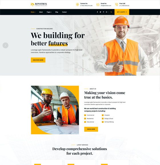 konstruk home2 | Konstruk - Construction WordPress Theme