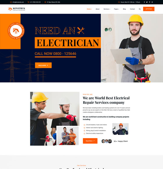konstruk home5 | Konstruk - Construction WordPress Theme